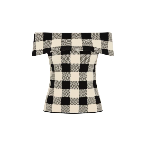 Pippa Strapless Top - Heritage Plaid by Posse the Label ‚Äì luxury tops in Multicolour available at Luxury Shoes 