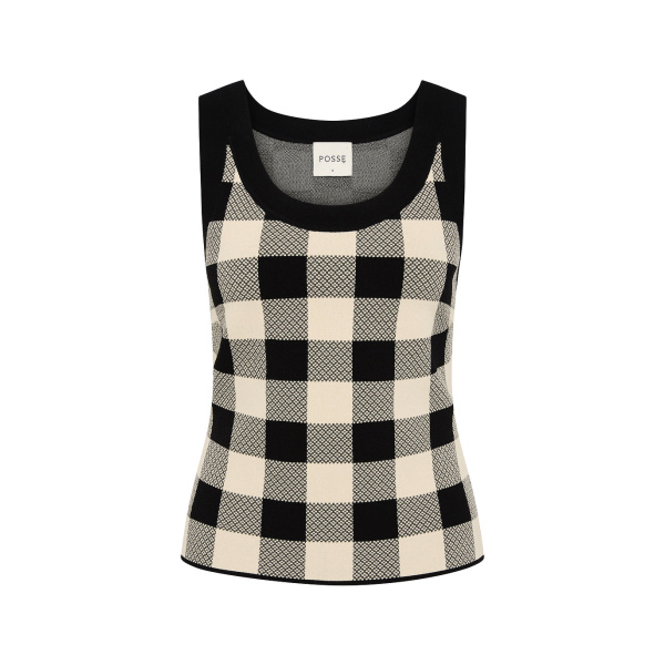 Pippa Top - Heritage Plaid by Posse the Label ‚Äì luxury tops in Multicolour available at Luxury Shoes 