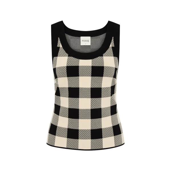 Pippa Top - Heritage Plaid by Posse the Label ‚Äì luxury tops in Multicolour available at Luxury Shoes 