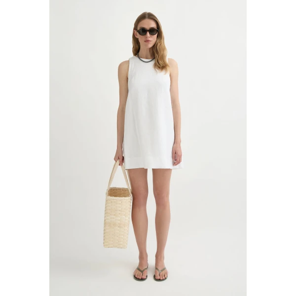 Posse Poppy Mini Dress - Ivory – sustainable Dresses in Ivory from Australian designer at Luxury Shoes .