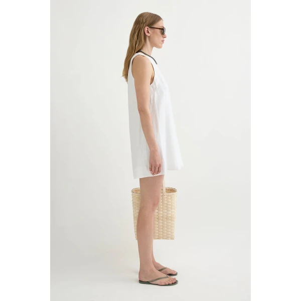 Posse Poppy Mini Dress - Ivory – sustainable Dresses in Ivory from Australian designer at Luxury Shoes .