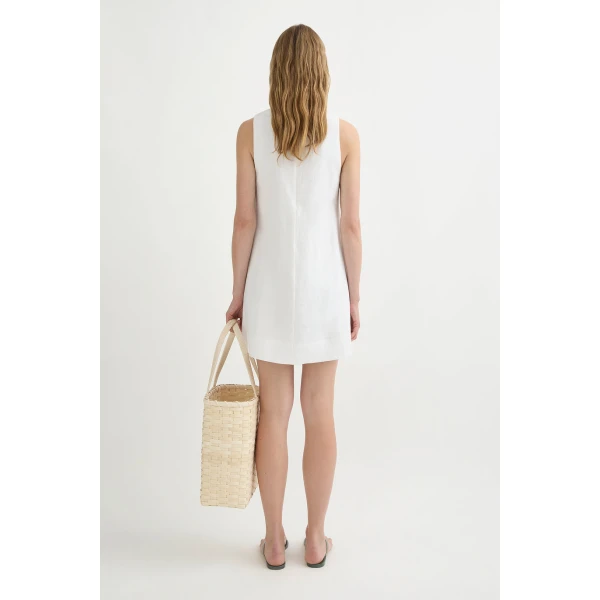 Posse Poppy Mini Dress - Ivory – sustainable Dresses in Ivory from Australian designer at Luxury Shoes .
