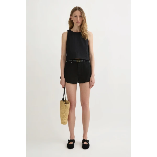 Posse Poppy Top - Black – sustainable Tops in Black from Australian designer at Luxury Shoes .