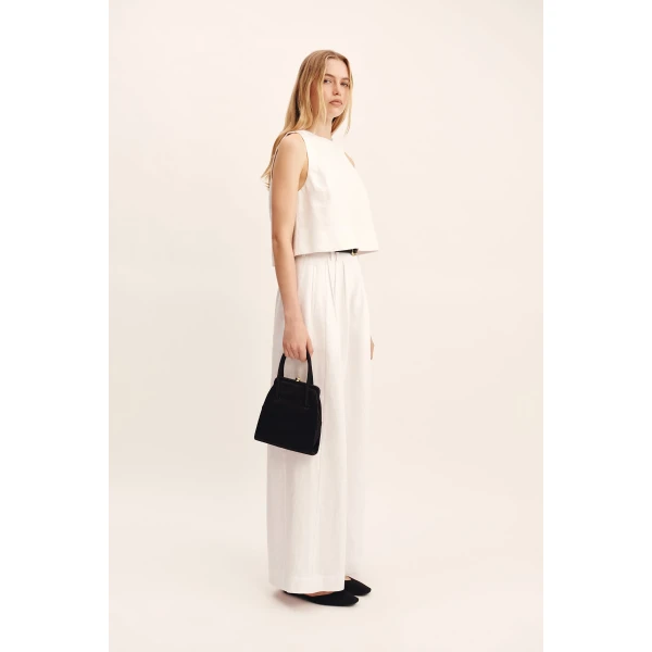 Posse Poppy Top - Ivory – sustainable Tops in Ivory from Australian designer at Luxury Shoes .
