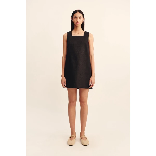 Posse Rio Shift Dress - Black – sustainable Dresses in Black from Australian designer at Luxury Shoes .