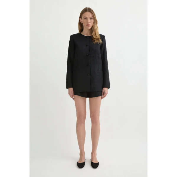 Posse Rio Shift Jacket - Black – sustainable Jackets in Black from Australian designer at Luxury Shoes .