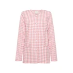 Rio Shift Jacket - Pink Gingham by Posse the Label ‚Äì luxury jackets in Pink available at Luxury Shoes 