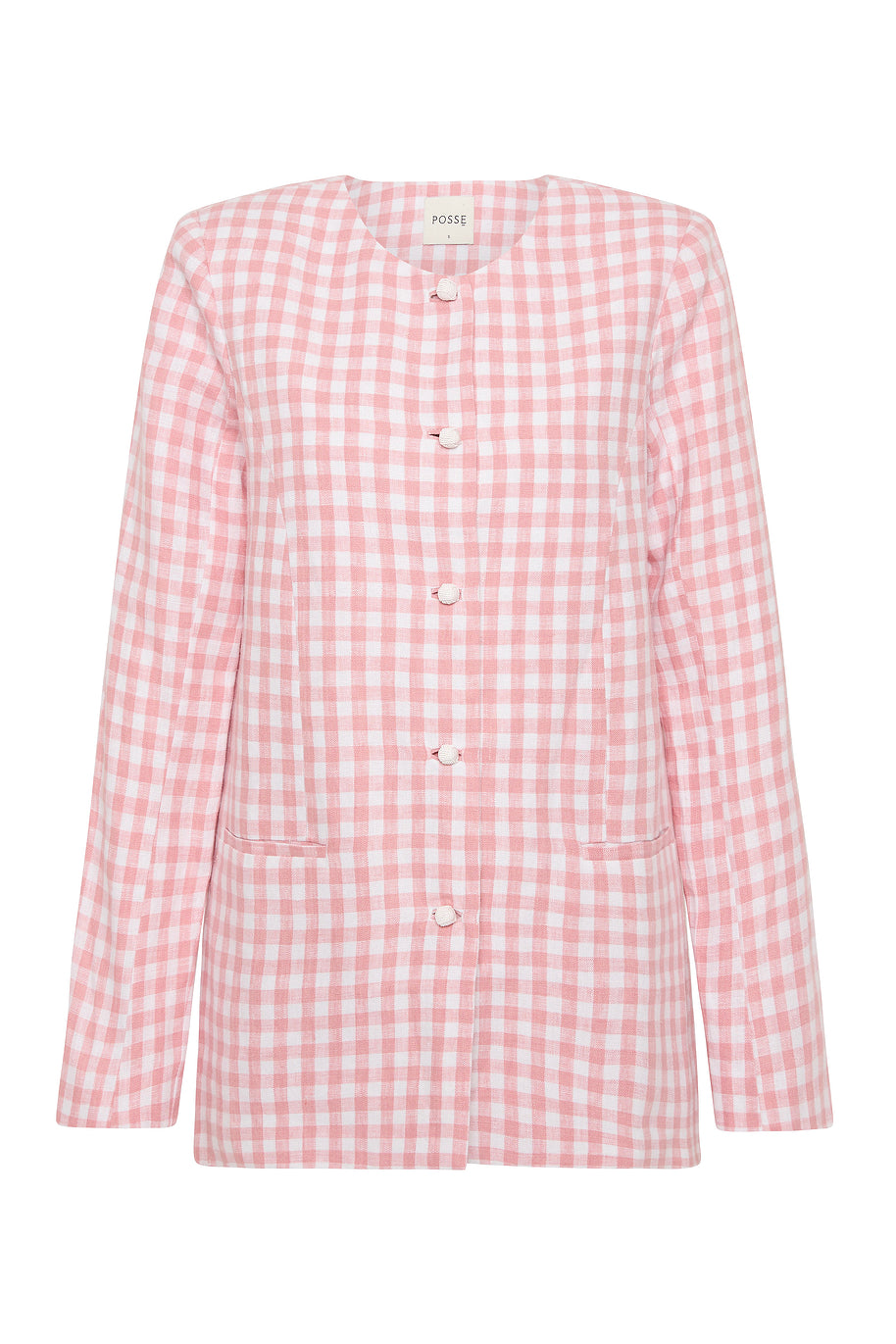 Posse The label Rio Shift Jacket – Pink Gingham