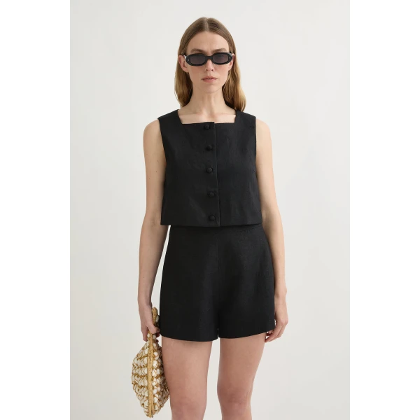 Posse Rio Top - Black – sustainable Tops in Black from Australian designer at Luxury Shoes .