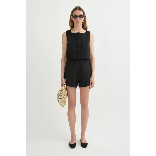 Posse Rio Top - Black – sustainable Tops in Black from Australian designer at Luxury Shoes .