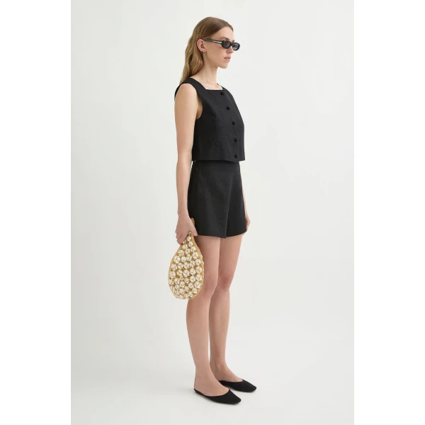 Posse Rio Top - Black – sustainable Tops in Black from Australian designer at Luxury Shoes .