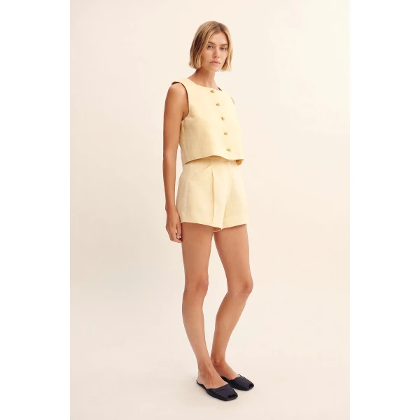 Posse Rio Top - Dusty Citron – sustainable Tops in Yellow from Australian designer at Luxury Shoes .