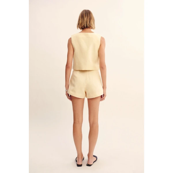 Posse Rio Top - Dusty Citron – sustainable Tops in Yellow from Australian designer at Luxury Shoes .