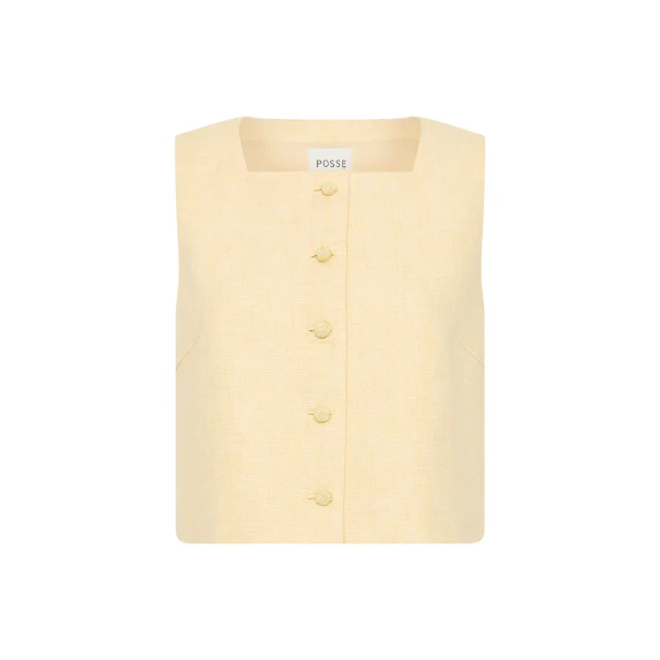 Rio Top - Dusty Citron by Posse the Label ‚Äì luxury tops in Yellow available at Luxury Shoes 