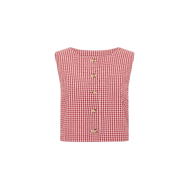 Rio Top - Red Gingham by Posse the Label ‚Äì luxury tops in Red available at Luxury Shoes 