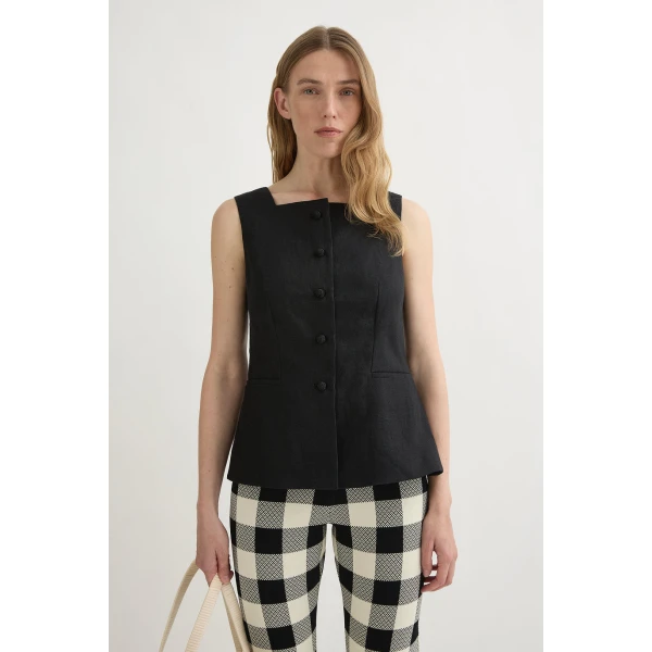 Posse Rio Vest - Black – sustainable Jackets in Black from Australian designer at Luxury Shoes .