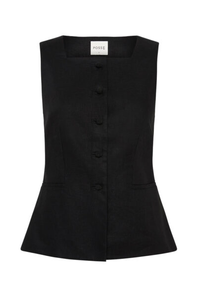 Rio Vest - Black by Posse the Label ‚Äì luxury jackets in Black available at Luxury Shoes 