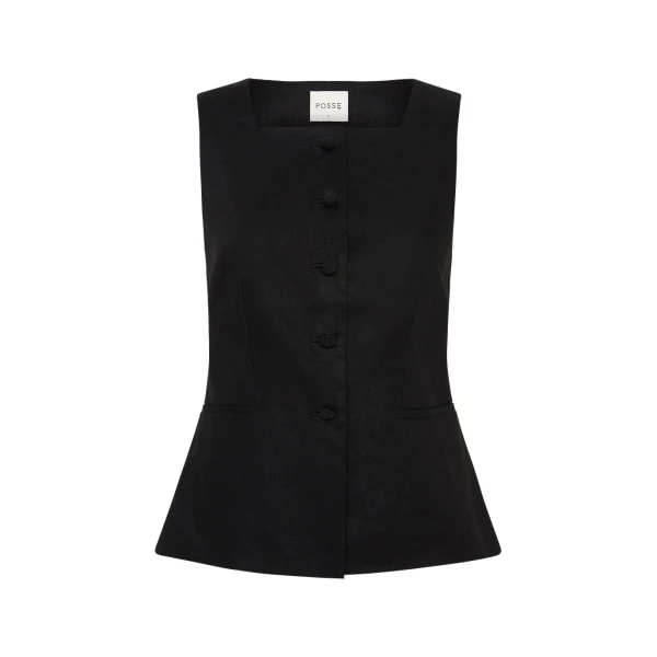 Rio Vest - Black by Posse the Label ‚Äì luxury jackets in Black available at Luxury Shoes 