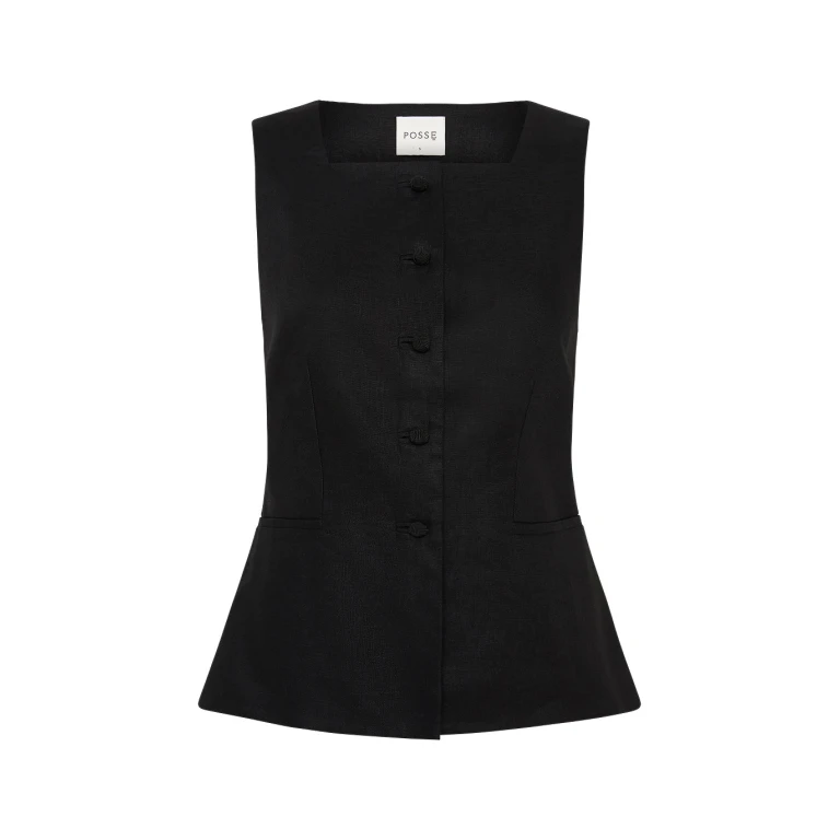Rio Vest - Black by Posse the Label ‚Äì luxury jackets in Black available at Luxury Shoes 