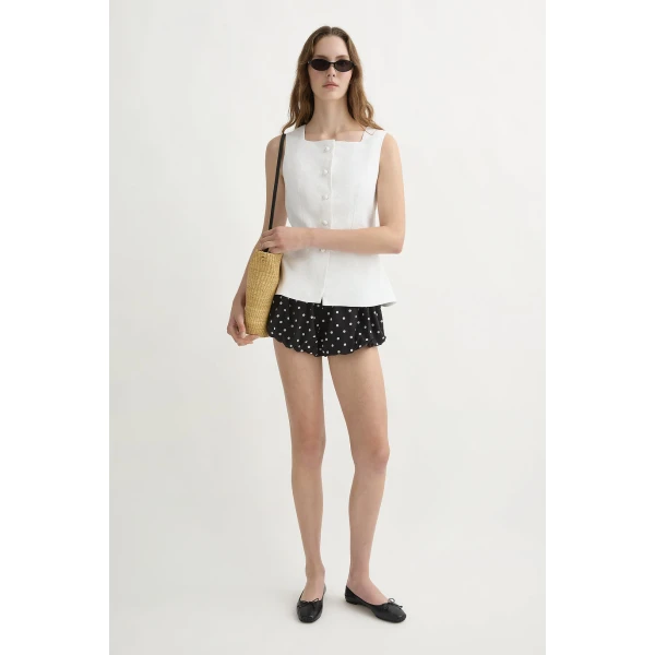 Posse Rio Vest - Ivory – sustainable Jackets in Ivory from Australian designer at Luxury Shoes .