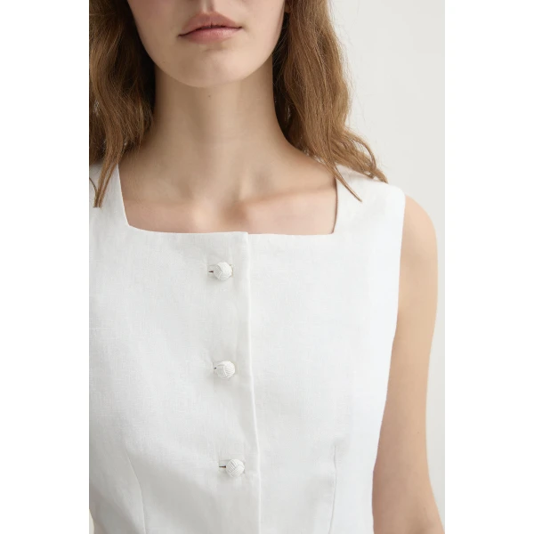 Posse Rio Vest - Ivory – sustainable Jackets in Ivory from Australian designer at Luxury Shoes .