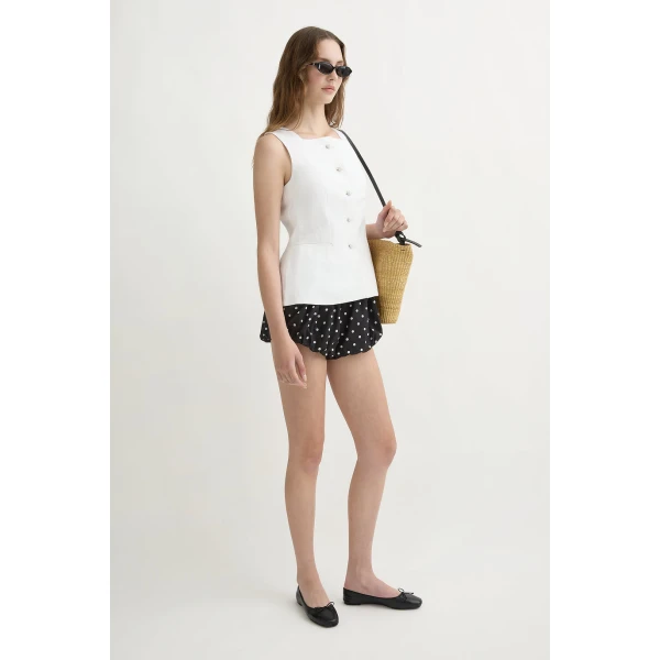 Posse Rio Vest - Ivory – sustainable Jackets in Ivory from Australian designer at Luxury Shoes .