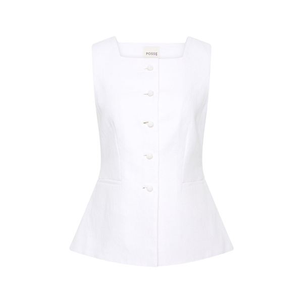 Rio Vest - Ivory by Posse the Label ‚Äì luxury jackets in Ivory available at Luxury Shoes 