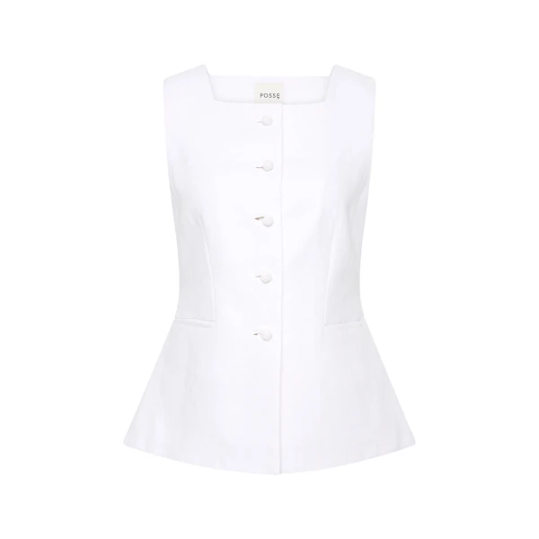 Rio Vest - Ivory by Posse the Label ‚Äì luxury jackets in Ivory available at Luxury Shoes 