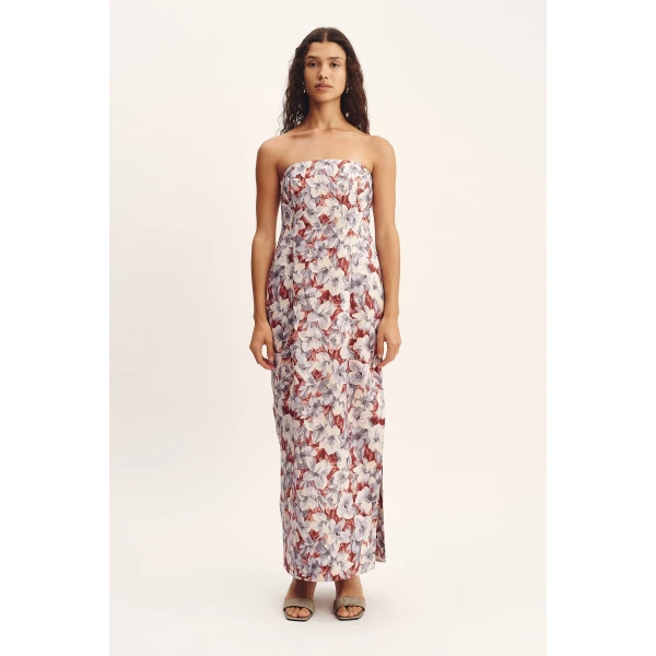 Posse Rosalie Strapless Dress - Lily Garden – sustainable Dresses in Multicolour from Australian designer at Luxury Shoes .