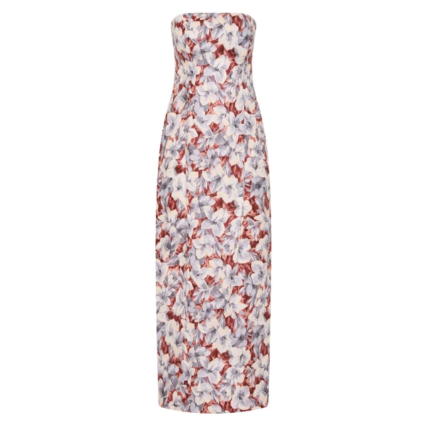 Rosalie Strapless Dress - Lily Garden by Posse the Label ‚Äì luxury dresses in Multicolour available at Luxury Shoes 