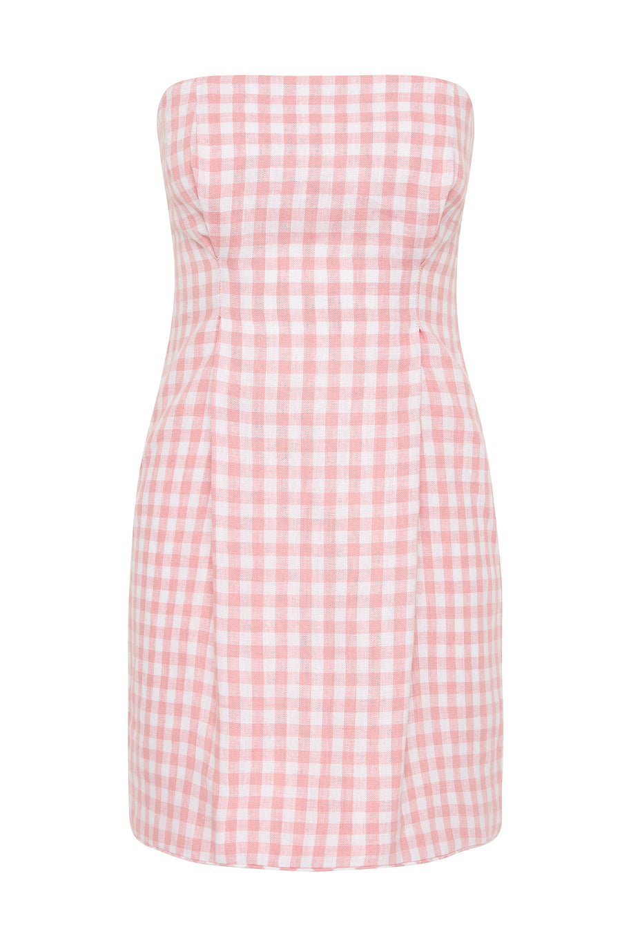 Posse The label Rosalie Strapless Mini Dress – Pink Gingham