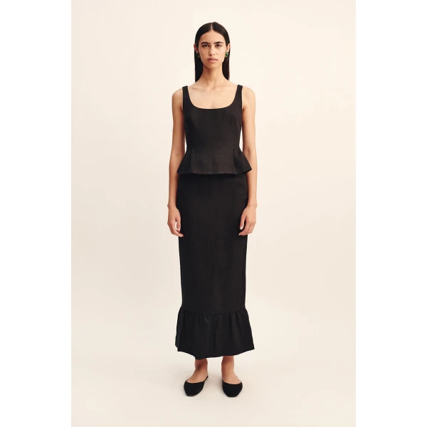 Posse Rosalie Top - Black – sustainable Tops in Black from Australian designer at Luxury Shoes .