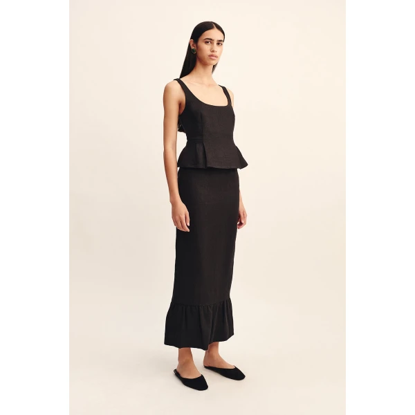 Posse Rosalie Top - Black – sustainable Tops in Black from Australian designer at Luxury Shoes .