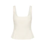 Rosalie Top - Cream by Posse the Label ‚Äì luxury tops in Ivory available at Luxury Shoes 