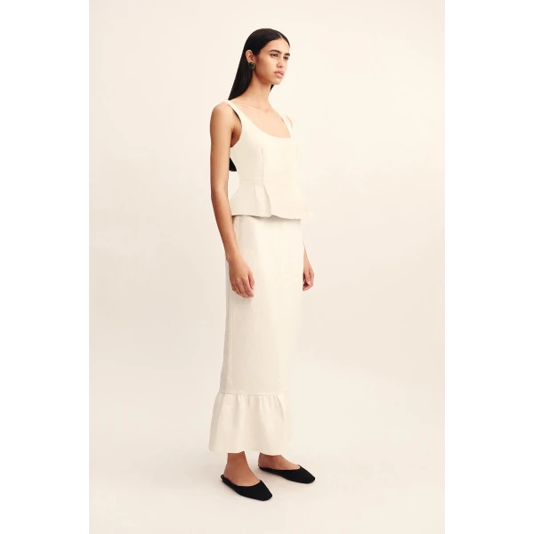 Posse Rosalie Top - Cream – sustainable Tops in Ivory from Australian designer at Luxury Shoes .