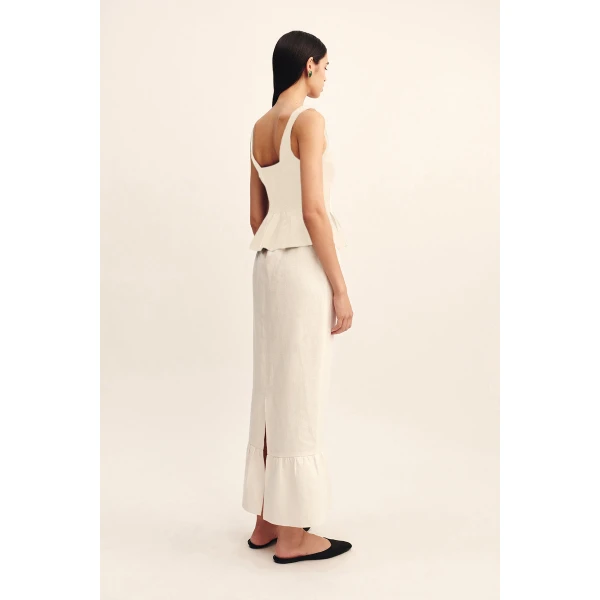 Posse Rosalie Top - Cream – sustainable Tops in Ivory from Australian designer at Luxury Shoes .