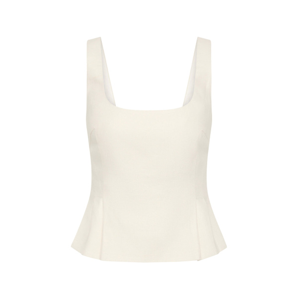 Rosalie Top - Cream by Posse the Label ‚Äì luxury tops in Ivory available at Luxury Shoes 