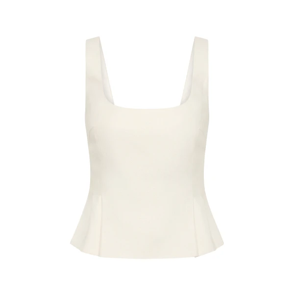 Rosalie Top - Cream by Posse the Label ‚Äì luxury tops in Ivory available at Luxury Shoes 