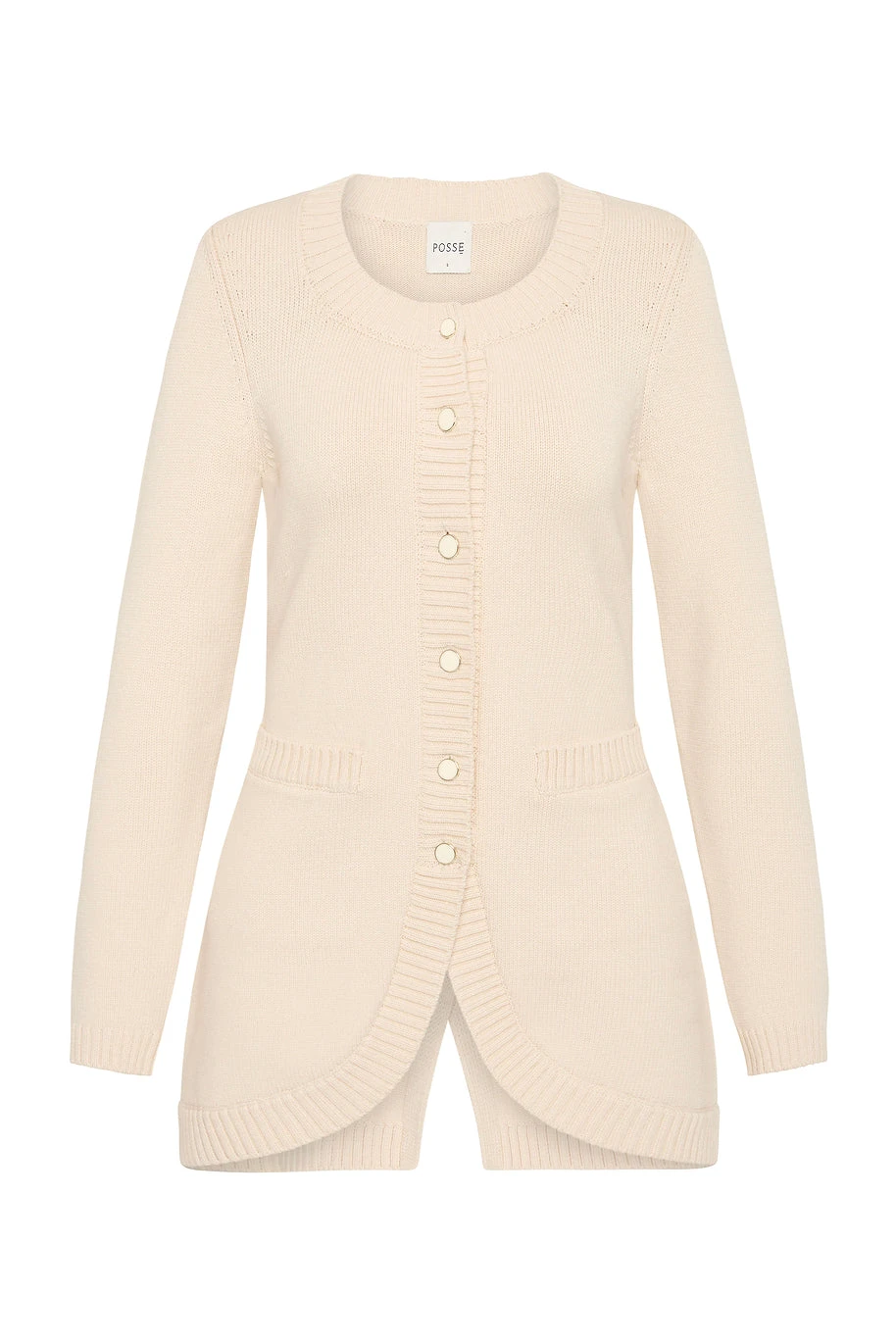 Posse Sabrina Cardigan - Cream – Minimalist Sustainable Knitwear | Luxury Shoes Sabrina Cardigan - Cream by Posse the Label ‚Äì luxury knitwear in Ivory available at Luxury Shoes