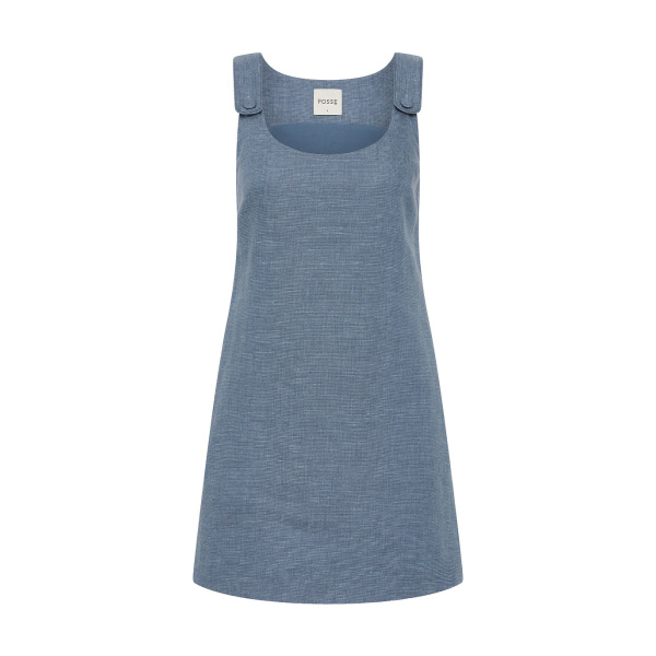 Thea Shift Dress - Steel Blue by Posse the Label ‚Äì luxury dresses in Blue available at Luxury Shoes 