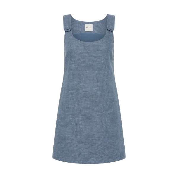 Thea Shift Dress - Steel Blue by Posse the Label ‚Äì luxury dresses in Blue available at Luxury Shoes 