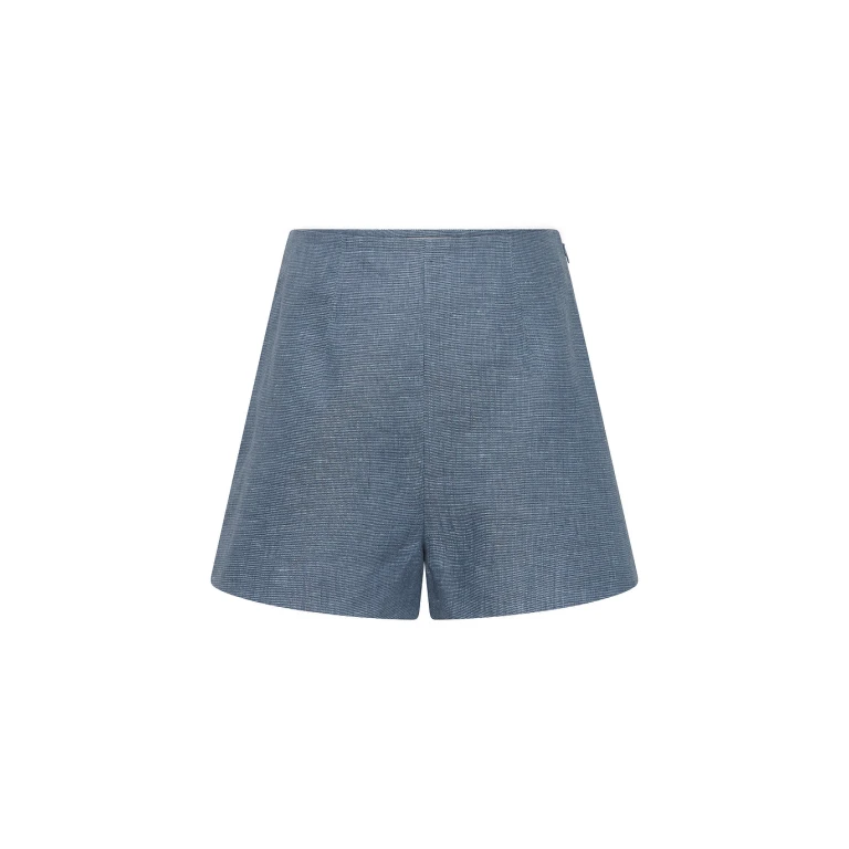 Thea Short - Steel Blue by Posse the Label ‚Äì luxury shorts in Blue available at Luxury Shoes 