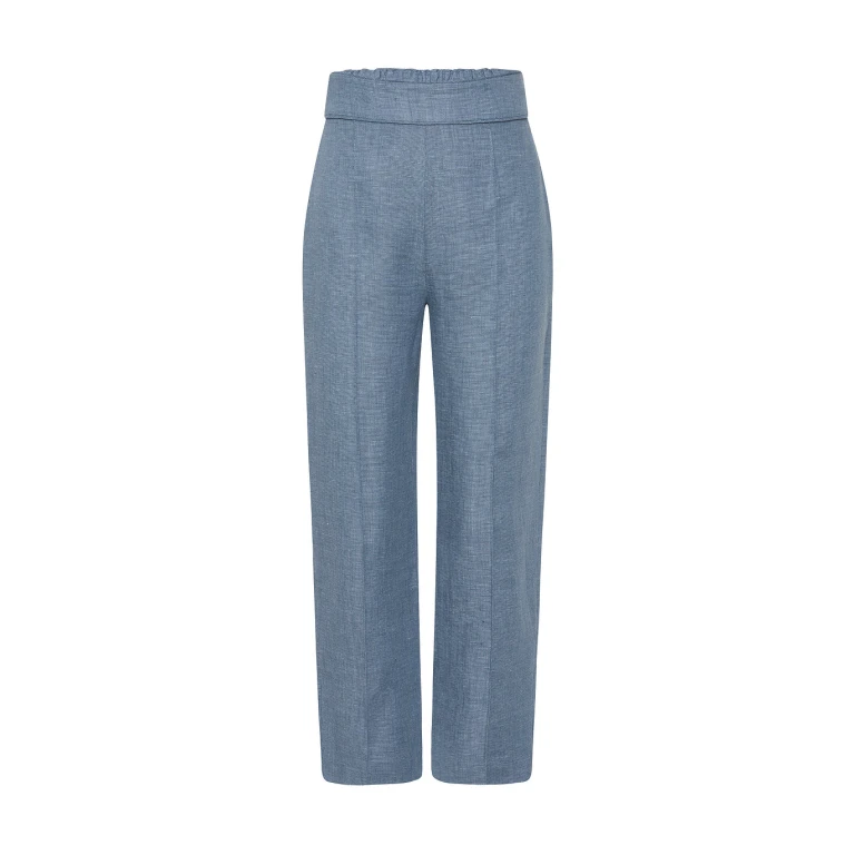 Thea Trouser - Steel Blue by Posse the Label ‚Äì luxury pants in Blue available at Luxury Shoes 