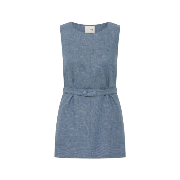 Thea Tunic - Steel Blue by Posse the Label ‚Äì luxury dresses in Blue available at Luxury Shoes 