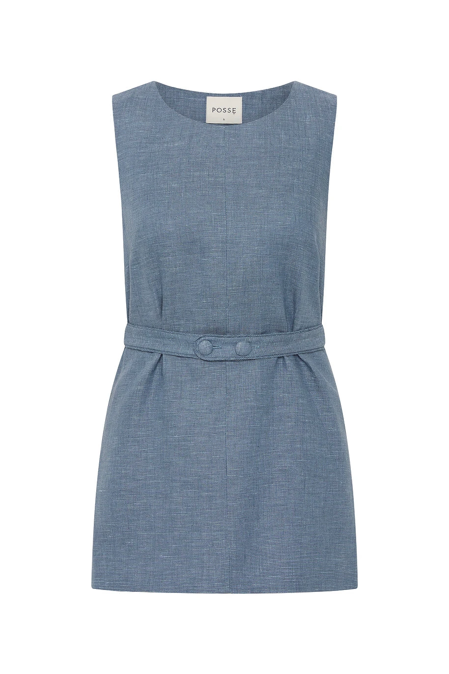 Posse Thea Tunic - Steel Blue – Minimalist Sustainable Dresses | Luxury Shoes Thea Tunic - Steel Blue by Posse the Label ‚Äì luxury dresses in Blue available at Luxury Shoes
