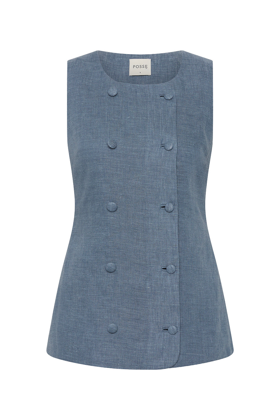 Posse The label Thea Vest – Steel Blue