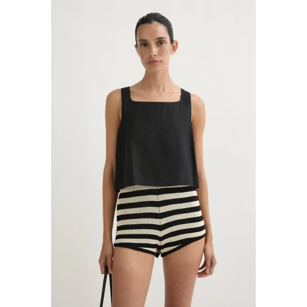 Posse Val Top - Black – sustainable Tops in Black from Australian designer at Luxury Shoes .