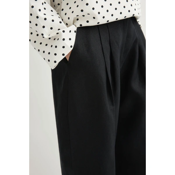 Posse Wyatt Trouser - Black – sustainable Pants in Black from Australian designer at Luxury Shoes .