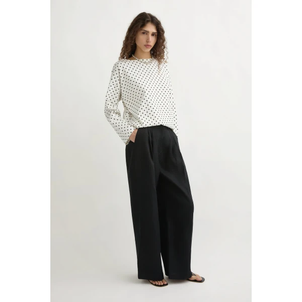 Posse Wyatt Trouser - Black – sustainable Pants in Black from Australian designer at Luxury Shoes .