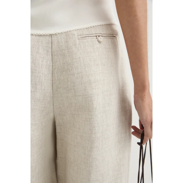 Posse Wyatt Trouser - Natural – sustainable Pants in Neutrals from Australian designer at Luxury Shoes .